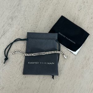 Authentic David Yurman, black diamond bar bracelet